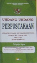 Undang-Undang Perpustakaan
UUD RI Nomor 43 Tahun 2007